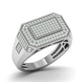 thumbnail image 2 of CARATS FOR YOU Mens Pinky Ring 0.63 Carat White Natural Diamond 14KWhite Gold (I-J Color, I2-I3 Clarity), Ring Size-9.5, 2 of 5