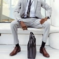 thumbnail image 3 of Falari Men Dress Socks 5-Pack Plain Rib Black Dress Socks Cotton Crew Socks Size 10-13, 3 of 7