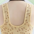 thumbnail image 6 of Tank Top Bras for Women Comfy Front Closure Floral Print Everyday Bralette Supportive Push-Up Shaping Soft Brasier, Beige, XXXL, 6 of 7