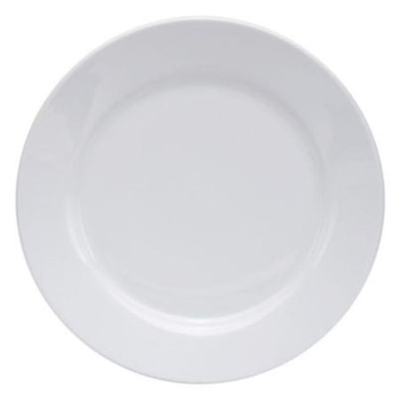 11 in. Bright White Ware Round Plate