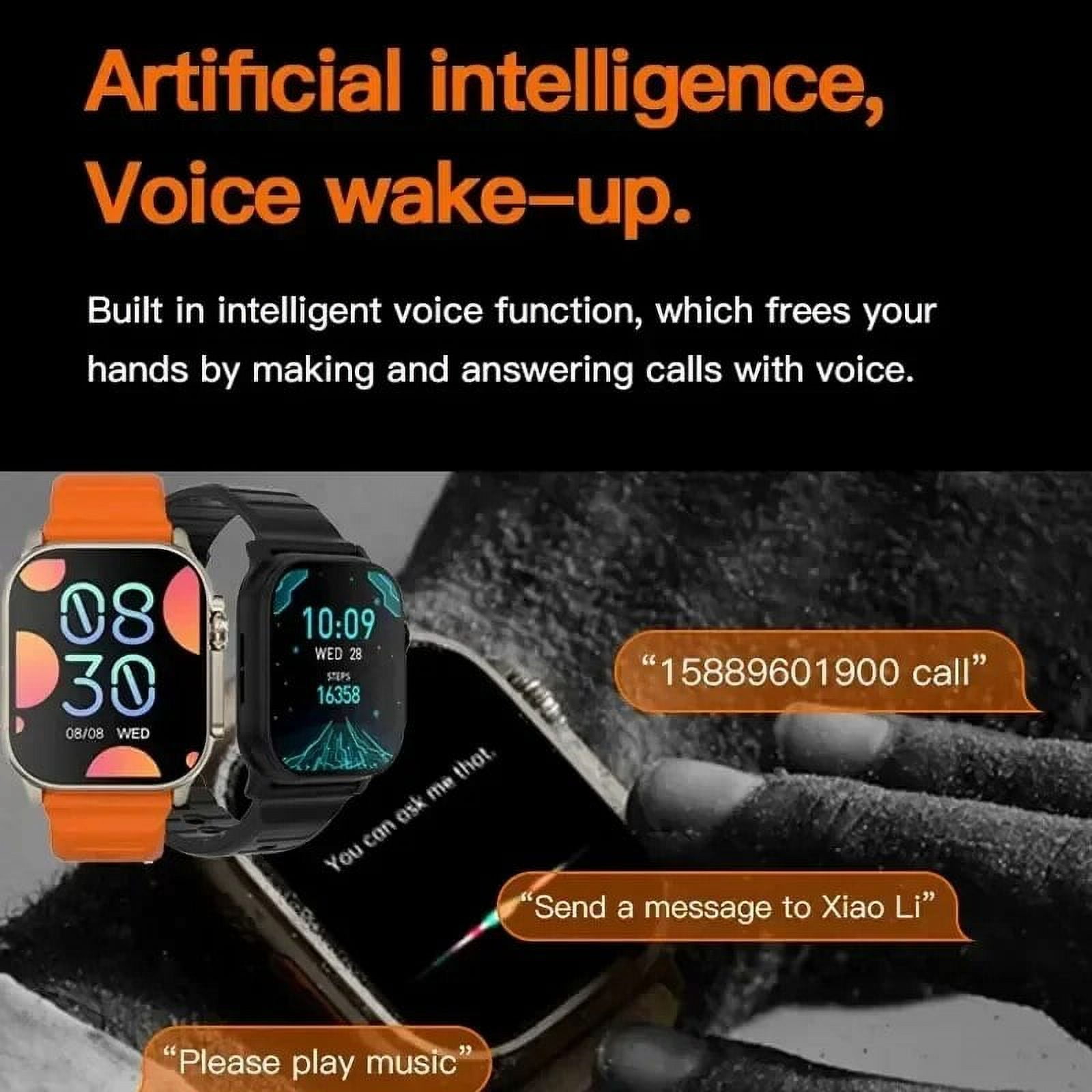 2023 Newest IWO Ultra 8 Gen 2 Smart Watch Men 49mm 2.2 inch HD Screen GPS NFC Waterproof Smartwatch Sports Fitness Watch PK HW8 Silver Black 3 With Original Box Walmart