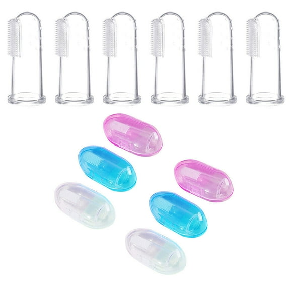 US 6~12 Pack Baby Finger Toothbrush Silicone Oral Massager Pets Infant Toddlers
