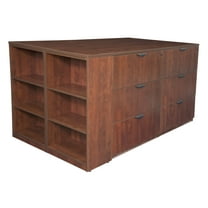 Regency Legacy Stand Up Lateral File Quad with Bookcase End- Cherry