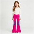 thumbnail image 2 of Tfken Child Soft Comfy Pants School Daily Wear Girls Denim Flare Pants With Pockets Fashion Adjustable Tie Kids Classic Clothes Size 15-16 Years Pink, 2 of 4