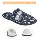 thumbnail image 3 of Balery Cherry Blossoms on Navy Background Pantuflas de Casa de Felpa Silenciosas con Diseño Estampado, Zapatillas Cómodas Antideslizantes de Algodón para Interior-Medium, 3 of 8