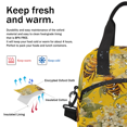 thumbnail image 6 of Herdesigns Bee Insulated Lunch Bag for Women Men Adults Large Reusable Lunch Box Yellow Bees Leakproof Cooler Tote Bags with Adjustable Shoulder Strap, 6 of 7