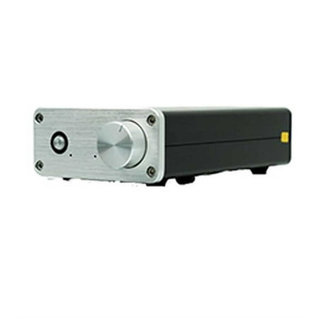 

Aluminium Alloy Digital Audio Amplifier Portable 24V 2A Volume Knob Power Button Electroplate Sound Box Amplifying Machine Black US Plug