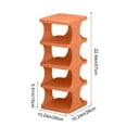thumbnail image 3 of AuroraX Stackable Shoe Rack Tall Narrow Orange 5 Tier Shoe Rack Organizer Vertical Corner Sturdy Free Standing Space-Saving Minimalist Cute Shoe Storage Organizer for Closet,Entryway,Door, 3 of 6