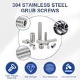 thumbnail image 4 of Uxcell 1/4-20x1" Tornillos de Grub de Socket Hexagonal 20Pcs con Punta de Copa y Llave, 4 of 7