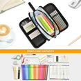 thumbnail image 5 of FORMRS Pencil Case with 3 Compartments Zipper Pouch, Elementary School Level and up, Colorful Trains, 5 of 8