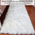 thumbnail image 4 of Alfombra de felpa suave para silla, funda de sofá, alfombra de piso esponjosa artificial para dormitorio, sala de estar para niños, color blanco Speravity LF000013-05B, 4 of 7