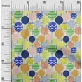 thumbnail image 2 of oneOone Cotton Cambric Gamboge Yellow Fabric Kids Ballon With Stripe Craft Projects Decor Fabric Printed By The Yard 56 Inch Wide, 2 of 4