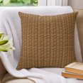 thumbnail image 3 of Pillow Covers 18x18 Set of 2, Vintage Rattan Throw Pillow Covers Decorative Couch Cushion Cover, Minimalist Abstract Wicker Texture Brown Microfiber Soft Pillowcases for Bedroom Living Room Sofa, 3 of 9