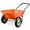 Orange, variant on WYDK Dual-Wheel Home Utility Yard Wheelbarrow Garden Cart w/Built-in Stand for Lawn, Gardening, Construction - Gray