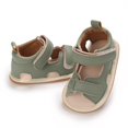 thumbnail image 4 of SUNSIOM Baby Boys Summer Sandals Solid Color Artificial Leather Breathable Non Slip Shoes, 4 of 6