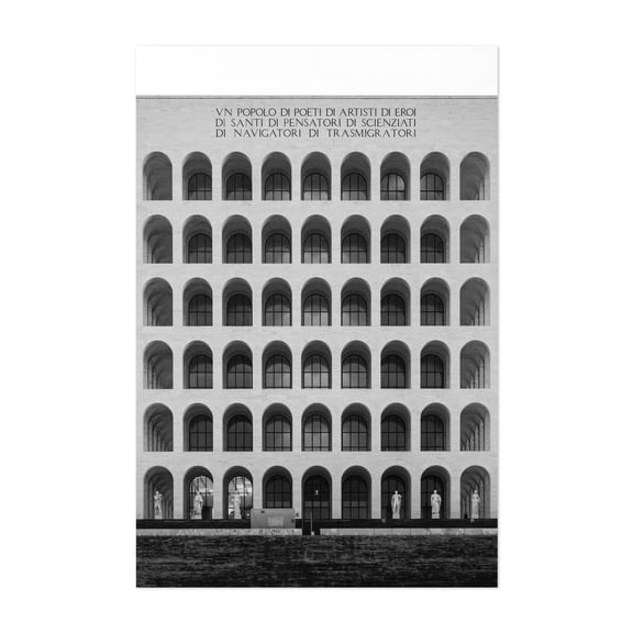 Palazzo della Civiltà Italiana 02 - Rome Lazio Italy Photography Unframed Wall Art Print 5 x 7 inches
