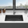 thumbnail image 2 of Stainless Steel Kitchen Sink Gunmetal Black Kitchen Sink -33" Undermount Single Bowl Kitchen basin 18 Gauge Stainless Steel with 9 Inch Deep,Double Bowl Kitchen Sink, 2 of 7