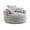 Light Gray, variant on Villeston Amour Mid-Century Chenille Tufted Barrel Accent Chair with Cushion and Pillows, Rose Red