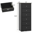 thumbnail image 4 of Giantex 6 Dresser Chest, Free Standing Wooden Storage Cabinet, Tall Dresser Clothes Organizer, Black, 4 of 9