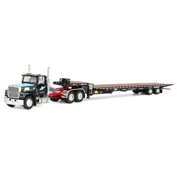 First Gear DCP 1/64 Ford LTL 9000 Semi Truck, Landoll Traveling Axle Trailer Legacy Series #3: Cappello Heavy Transport 69-2174