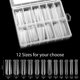 thumbnail image 2 of Juego de 120 Piezas de Formas de Uñas Dobles Formas de Extensión de Moldes de Uñas de Gel Formas de Gel de Uñas de Ataúd para Uñas Acrílicas UV Transparente con Escala de 12 Tamaños y Clips de Uñas, 2 of 8
