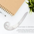 thumbnail image 3 of 5pcs 11.8 inch Long Comma Shaped Plastic Transparent French Curve Ruler Spline, 3 of 7