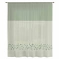 thumbnail image 2 of Sage Green Botanical Sheer Curtains 54 Inches Long, Spring Floral Leaf Light Filering Curtains, Breathable Simi Curtain Privacy Drapes for Kitchen Bathroom Nursery Lightweight Small Window Treatment, 2 of 9