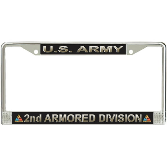 U.S. Army 2nd Armored Division License Plate Frame