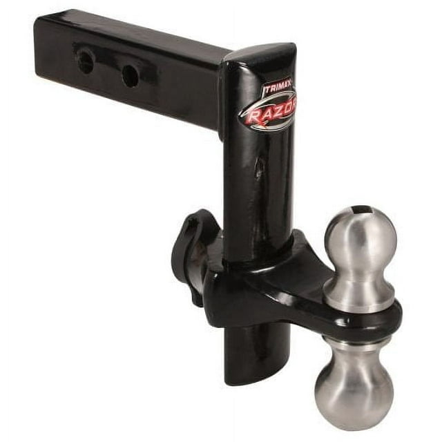 Trimax Locks Trailer Hitch Ball Mount TRZ8PB Razor; Class III/IV; Fits 2 Inch Receiver; 10000 Pound Gross Trailer Rating/1500 Pounds Tongue Weight; Adjustable 8 Inch Drop in 1 Inch Increments
