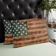 thumbnail image 4 of Retro American Flag Throw Pillow Covers, Vintage US Flag Red Striped Soft Breathable Pillow Cases with Invisible Zipper for Sleeping, Body Pillowcases for Couch Bed Sofa Chair 24x36 Inches, 4 of 6