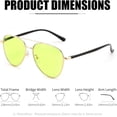 thumbnail image 3 of Photochromic Progressive Multifocal Reading Glasses Blue Light Blocking & Night Vision Metal Aviator Frame, 3 of 6