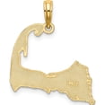 thumbnail image 4 of 14K Yellow Gold Cape Cod Map Charm (24 X 21.75) Made In United States k8780, 4 of 5