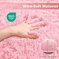 thumbnail image 5 of Nefoso 4ft x 4ft Round Area Rug, Soft Fluffy Circle Rug Shag Round Rugs for Living Room Bedroom Indoor Home Decor, Pink, 5 of 11