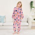 thumbnail image 5 of Fluffy Pajamas Set Fuzzy Winter Warm Pj Sets Pullover Tops and Long Pants Christmas Cat Pattern Medium, 5 of 8