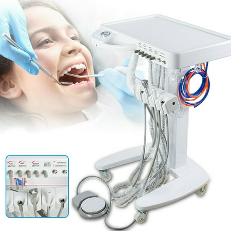 

Dental Portable Mobile Delivery Unit System Cart Treatment work Compressor 4Hole Dental Portable Mobile Self Delivery Cart Unit System 4H Treatment Weak Suction