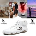 thumbnail image 4 of Men's Outdoor Casual Chukka Boots Handmade Leather Upper Waterproof Sneakers Lightweight for Hiking Wear-resistant Shoes White 6 US, 4 of 7