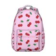 thumbnail image 1 of Sac à Dos pour Étudiants avec Cerises, Motif Mignon de Cerises Rouges, Sac d'École avec Imprimé Esthétique Sucré pour les Amateurs de Cerises et Illustration Inspirée des Bonbons, 1 of 5