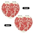thumbnail image 2 of Kdxio Flowers Red Beige Pocket Mirror, 1X/2X Travel Makeup Mirror 2-Sided Folding Small Mirror Portable Double-Sided Magnifying Cosmetic Mirror for Gift-Heart Shape, 2 of 9