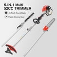 thumbnail image 3 of Floseru 52cc 2-Cycle Gas Weed Eater Gas Powe, 5-in-1 Gas Weed Wacker, Brush Cutter Gas Trimmer for Grass and Weed, Hedge Trimmer Gas String Trimmer, Edger, Pole Saw & Pruner, 3 of 13