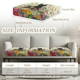 thumbnail image 2 of Xoenoiee Blue Cherry Blossom Pattern 3-Piece Couch Cushion Covers, Stretch Sofa Seat Slipcovers with Non-Slip Elastic Bottom, Washable Jacquard Furniture Protector for 3 Cushion Couch, 2 of 7