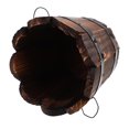 thumbnail image 3 of Shisuyan Pot de Plante en Bois Baril Cache-Pot Réutilisable Support de Jardinière Petit Pot Rétro Pot de Plante en Bois, 3 of 8