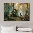 thumbnail image 3 of wall26 Canvas Print Wall Art Black Bears in The Spring Forest Nature Wilderness Illustrations Modern Art Rustic Scenic Colorful Multicolor for Living Room, Bedroom, Office - 32"x48", 3 of 5