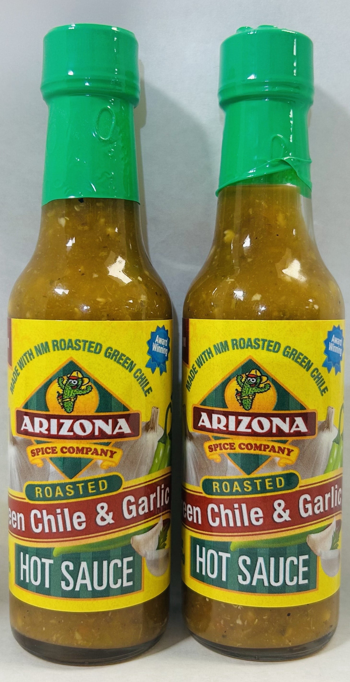 Hatch Roasted Green Chile and Garlic Hot Sauce, 2 Pack