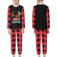 thumbnail image 2 of Renewold Red Black Buffalo Grid Pajama Set Merry Christmas Long Sleeve Elastic Nightwear 2PCS Teens Casual Wear Outfits Comfort Sleepwear Lounge Wear Size 15-16, 2 of 5