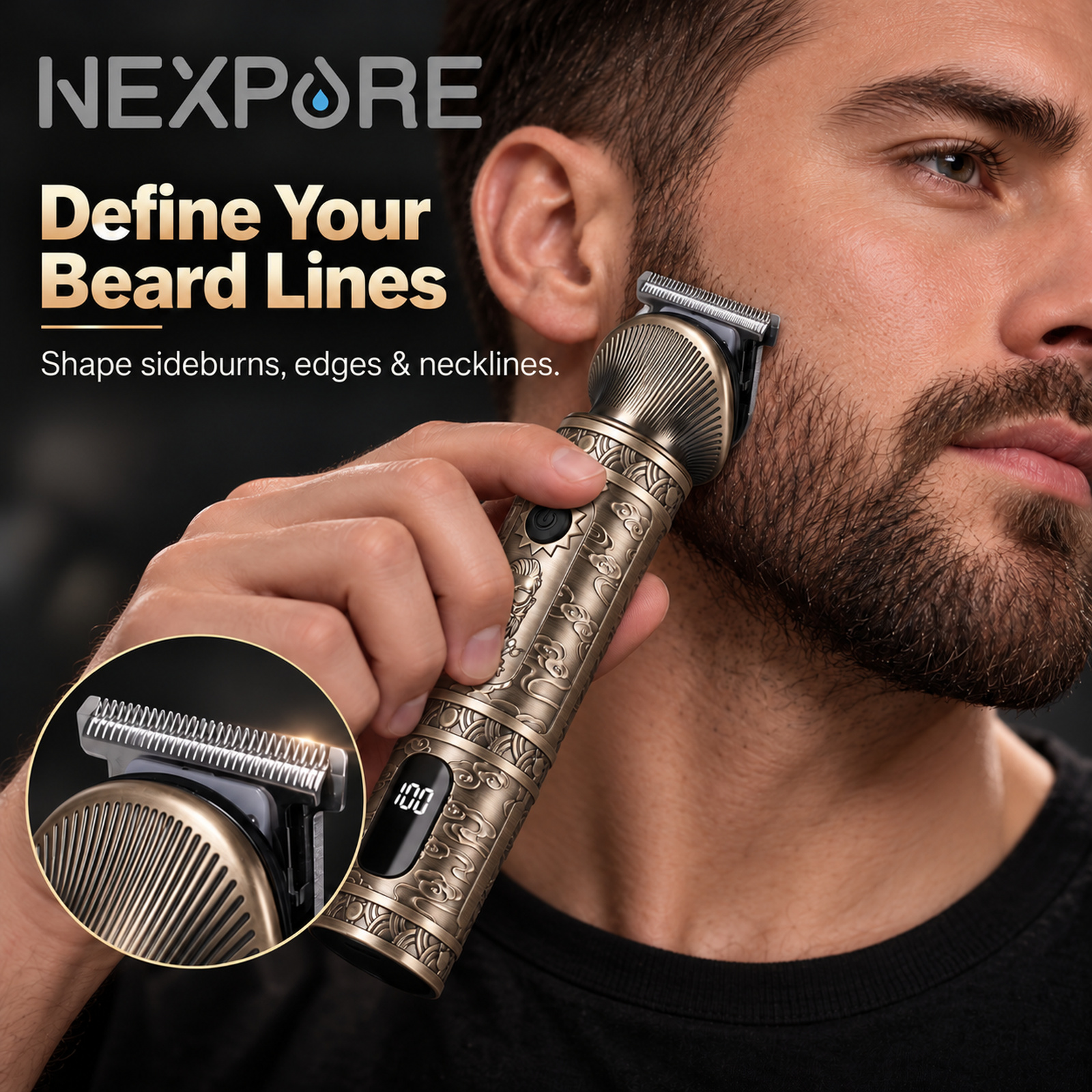 NEXPURE 6-in-1 Cordless Beard Trimmer Kit photo 3