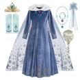 thumbnail image 4 of Vestido de princesa de Disney para niña, disfraz de Elsa, Anna, Frozen, ropa de noche de manga larga, Reina de la nieve, fantasía de boda, 4 of 4