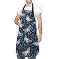 thumbnail image 3 of Goofa Glowing Butterfly Printed Waterproof Apron 33" Chef Aprons for Men Heavy Duty Chemical Work Apron Adjustable Bib Apron, 3 of 9