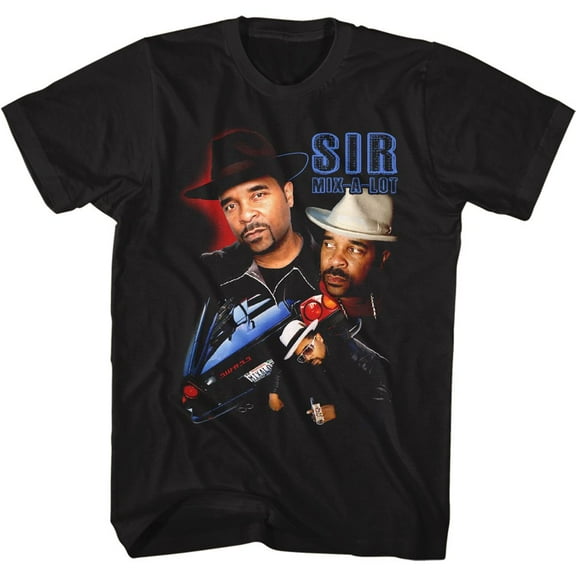 Sir Mix-a-Lot Sir Mix-a-Lot A Lot Black Adult T-Shirt