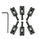 thumbnail image 3 of Juego de puentes de guitarra planos 6 en 1 para guitarra de estilo (negro), 3 of 7