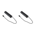 thumbnail image 3 of Seitruly USB Hub Cable Splitter Adaptador de expansión Accesorios de oficina 7 puertos Interruptor separado Lector de tarjetas Conectores Negro Negro 7 puertos 2piezas, 3 of 6